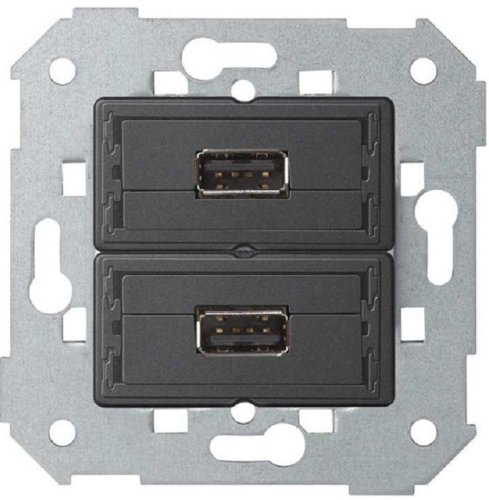 Розетка 2хUSB тип A+A без накладки без рамки Simon75 2-м. картинка